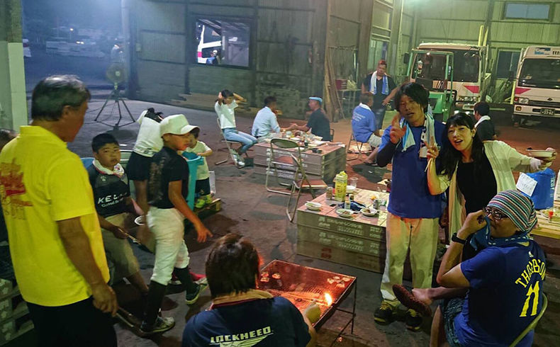 みんなでBBQ